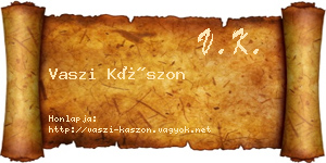 Vaszi Kászon névjegykártya